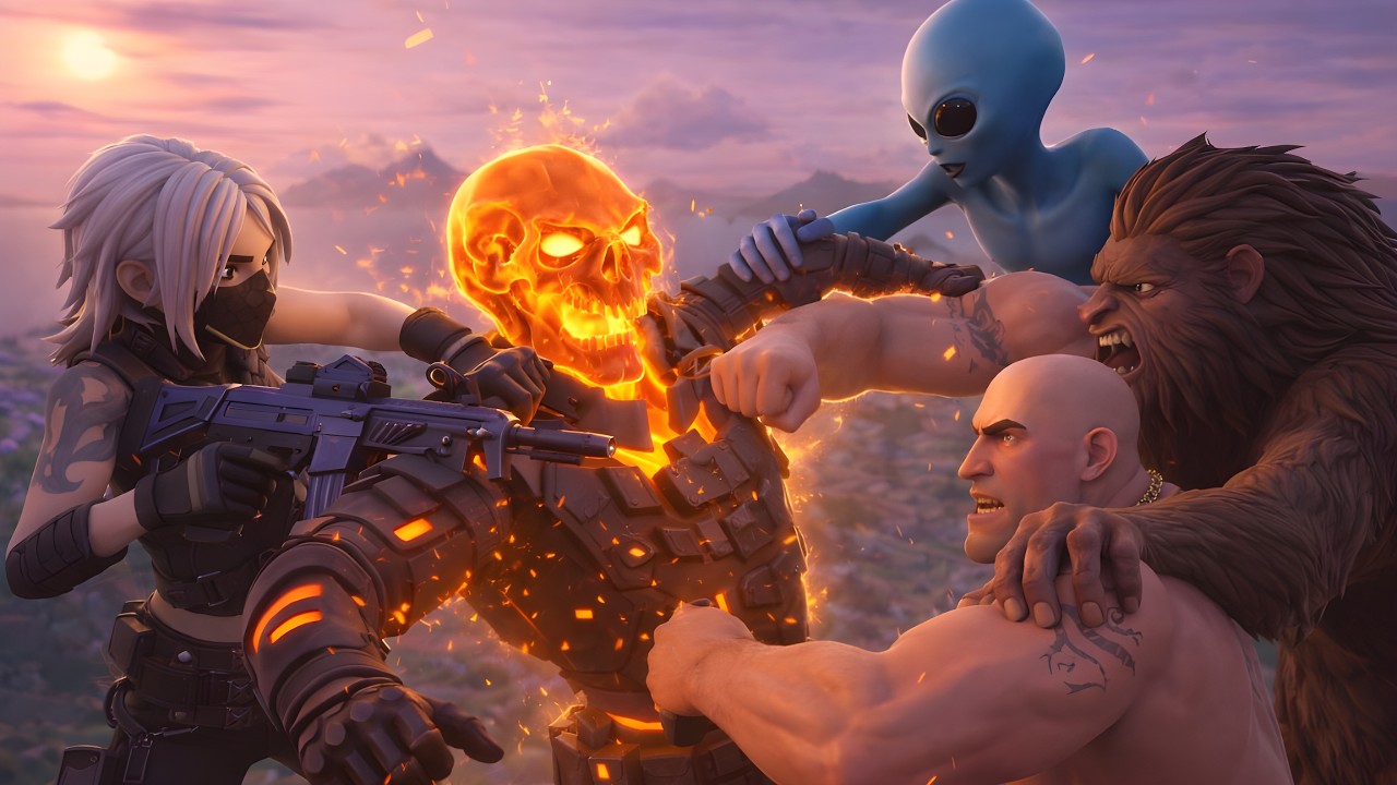 DARK VOYAGER VS ALL BOSSES CHALLENGE IN FORTNITE (Chapter 7 Season 1)