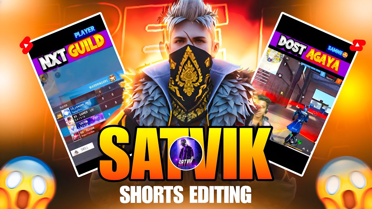 New Trending Satvik Shorts Video Editing Tutorial 😮 Garena Free Fire  @satvik