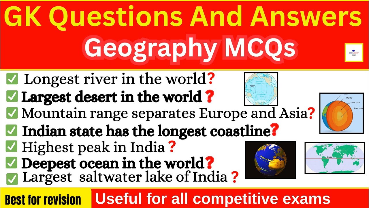 Geography Questions And Answers | GK | @gkgsupdated