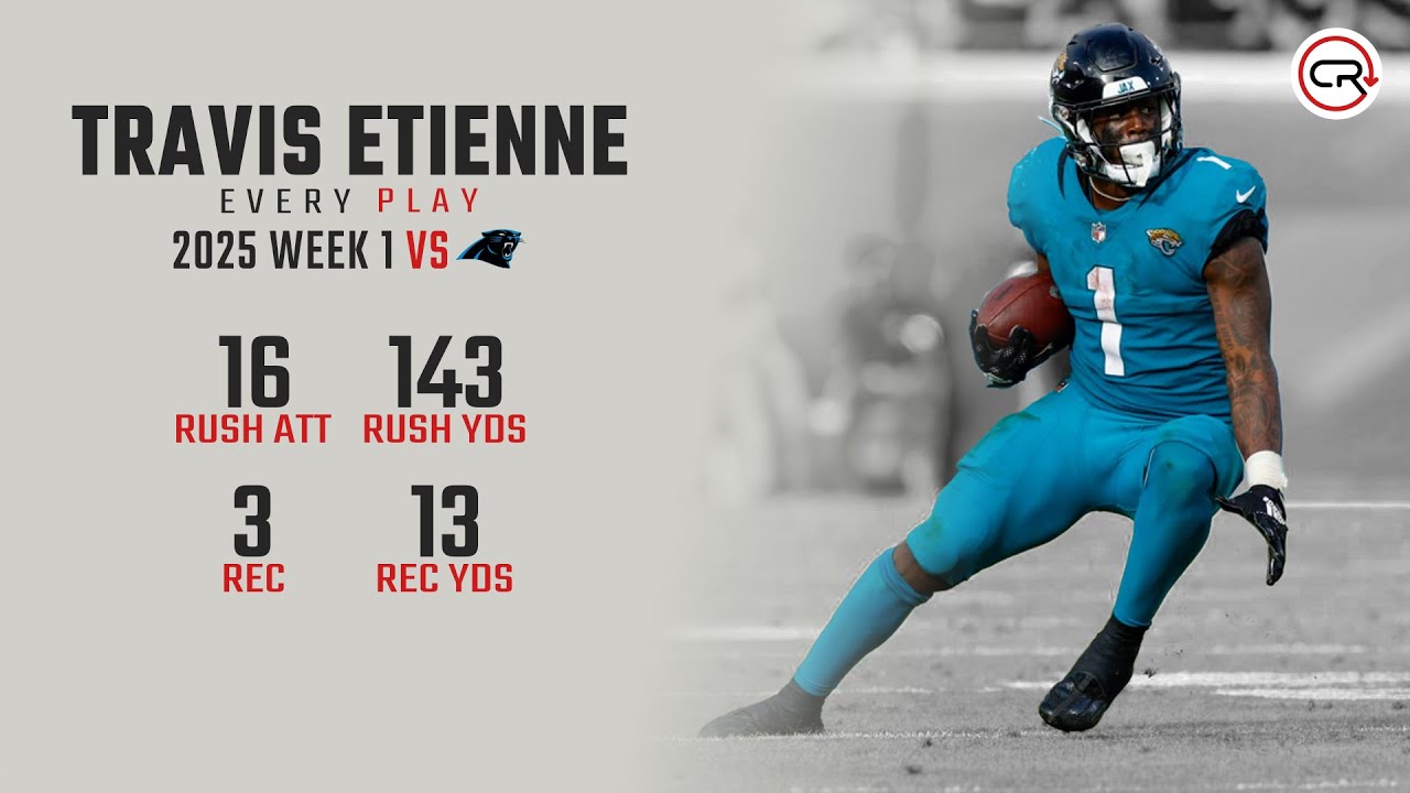 Travis Etienne Week 1 Highlights | Every Run, Target, and Catch vs Panthers
