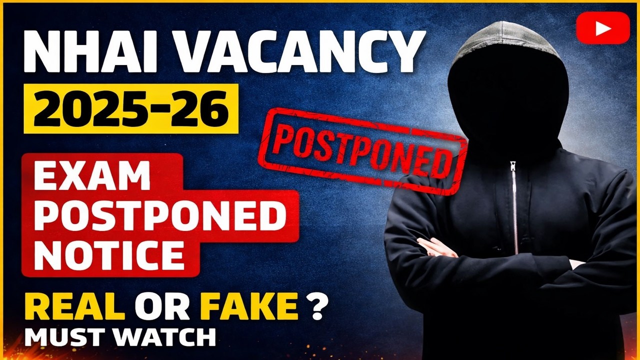 NHAI Stenographer Vacancy 2025-26 Exam Postponed Notice Real or Fake? Complete Update