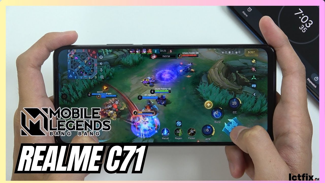 Realme C71 Mobile Legends Gaming test MLBB | Dimensity 6300, 120Hz Display