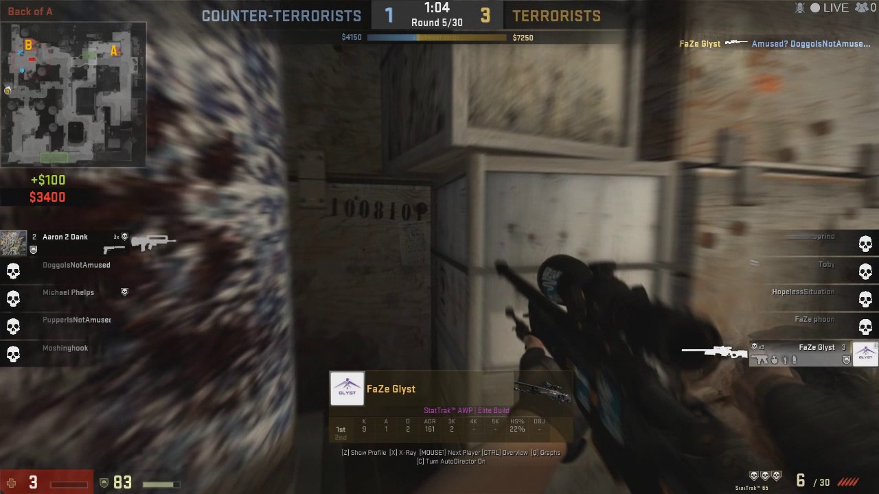 [csgo] 1v4 Clutch