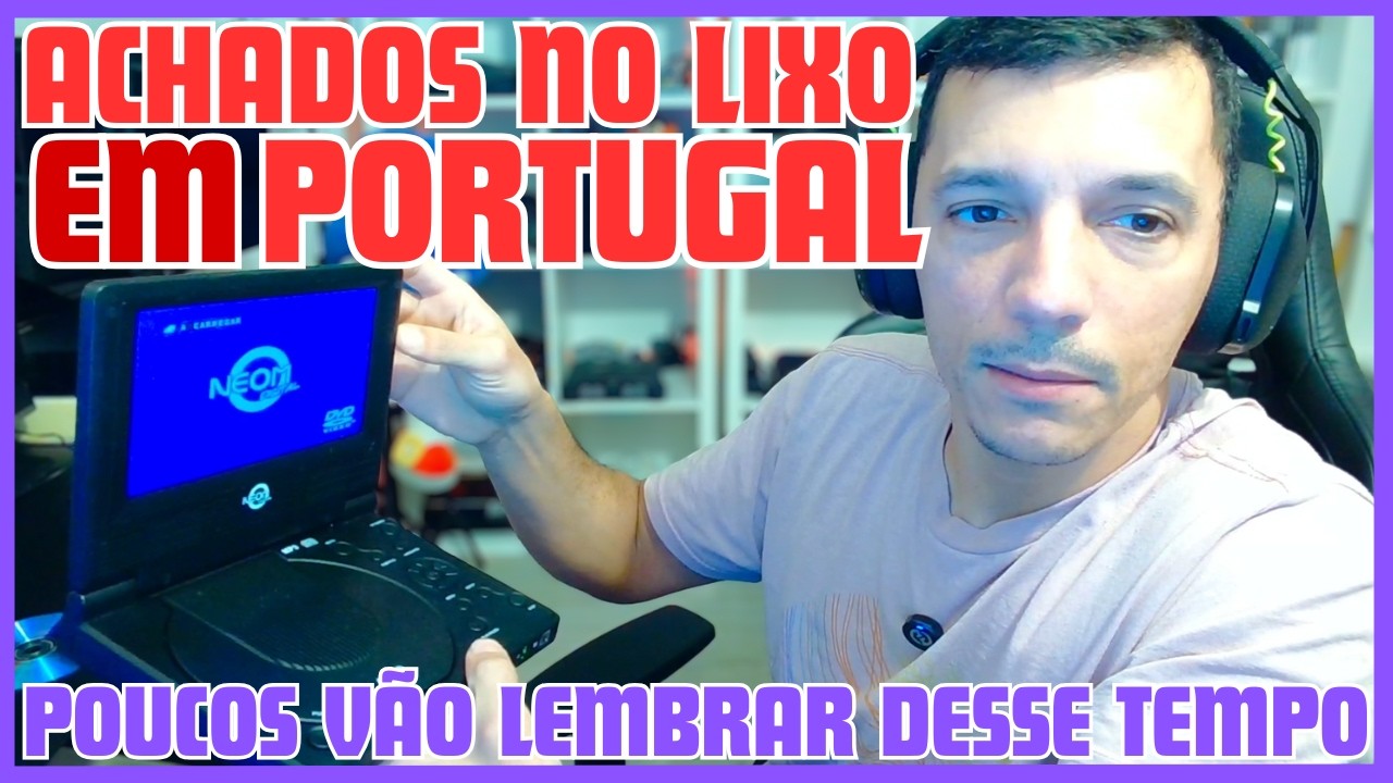ACHEI UM DVD PORTÁTIL NO LIXO EM PORTUGAL 😱 pura nostalgia #48