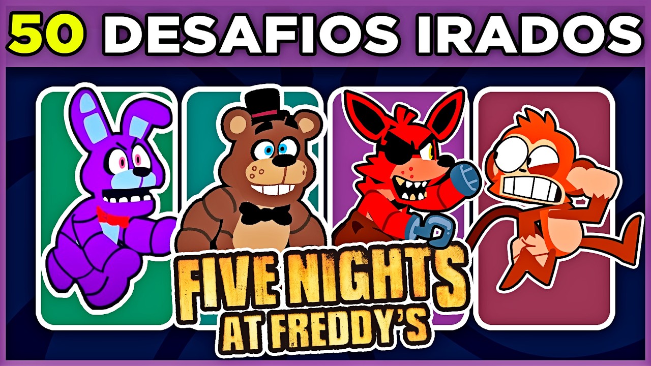 🐻 FNAF | 50 Desafios Irados Five Night at Freddy's. Só 2% dos fãs vão acertar tudo #macaquiz #quiz 🐵