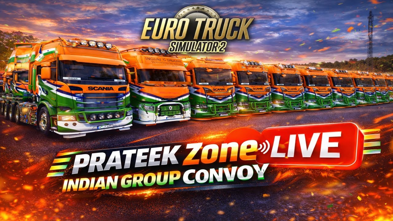 Indian Convoy on Long Route 🚛 | ETS2 + Among Us Night #ets2 #amongus