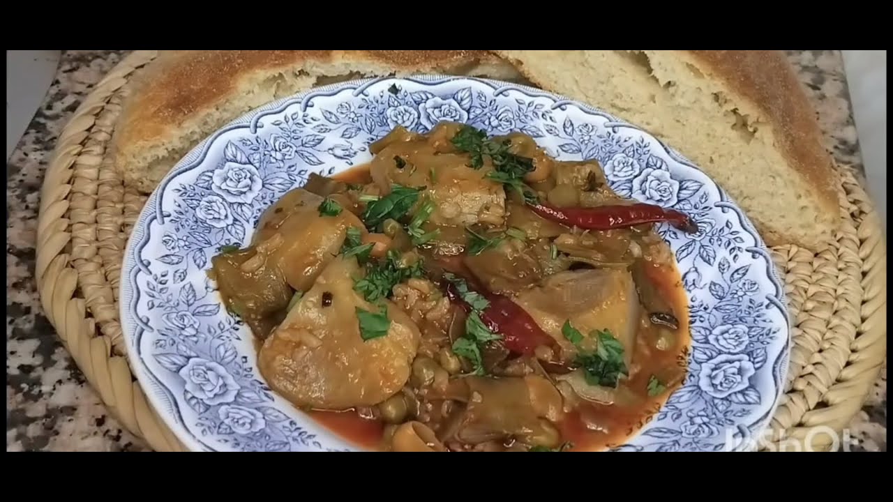 طبق شتوي بدون لحوم  #طبيخة#تبيخة_فول_جلبانة_قرنون تقطر بالبنة