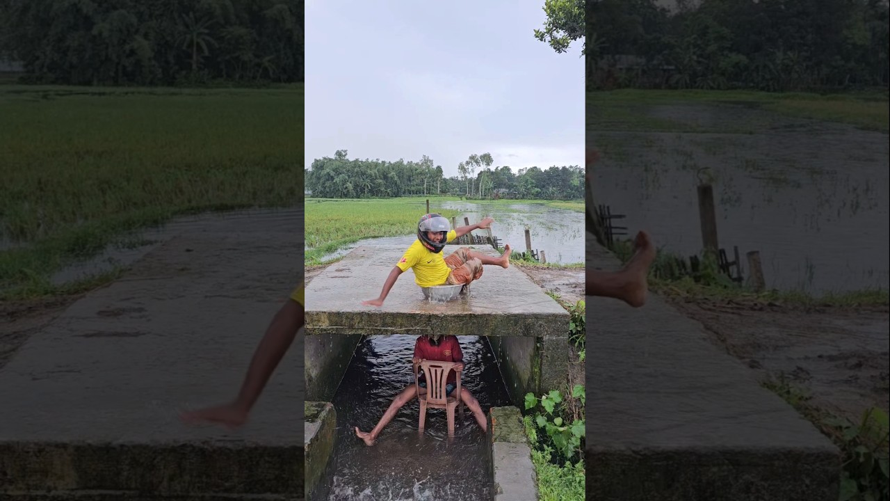 He moved the chair from behind and sat down in the water.3401