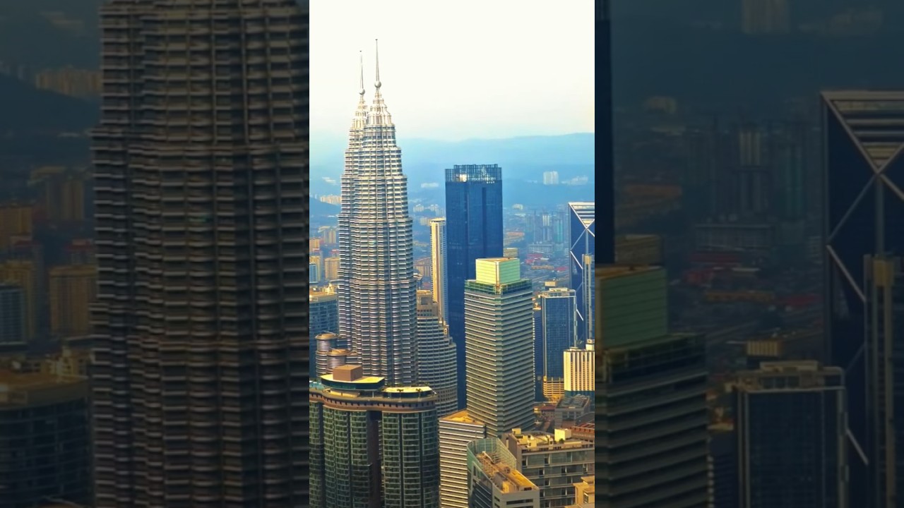 Malaysia Twin Towers 🇲🇾 | Kuala Lumpur City View #shorts #Malaysia#TwinTowers#PetronasTwinTowers #8k
