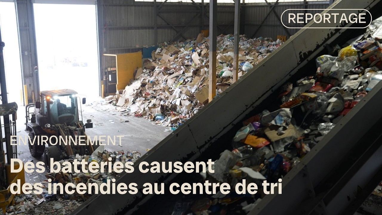 Des batteries causent des incendies au centre de tri