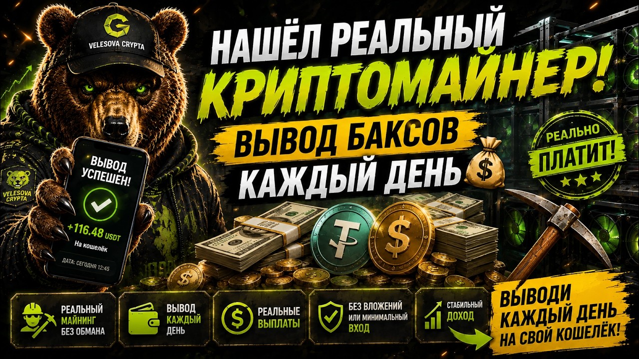 🔥БЕЗ ВЛОЖЕНИЙ! НАШЁЛ РЕАЛЬНЫЙ КРИПТОМАЙНЕР! ВЫВОД БАКСОВ КАЖДЫЙ ДЕНЬ 💰