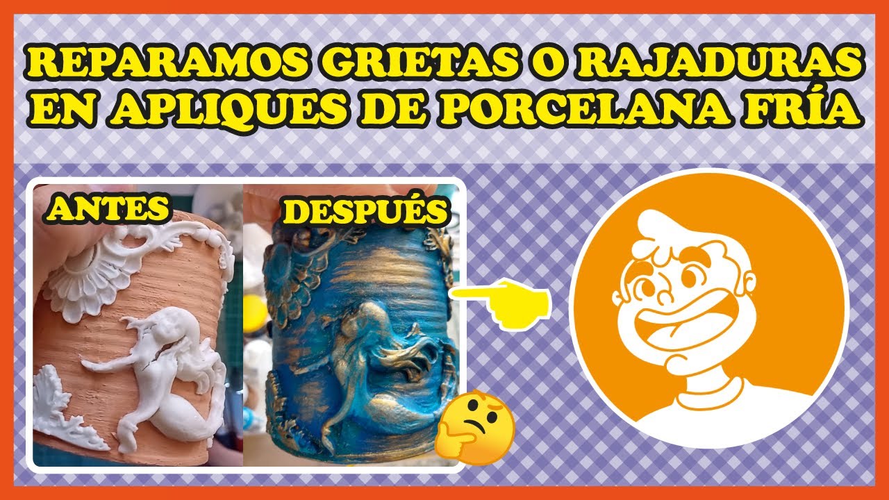 Como reparar porcelana fría agrietada #diy #porcelanafria #porcelanafriacasera #decoración #diycraft