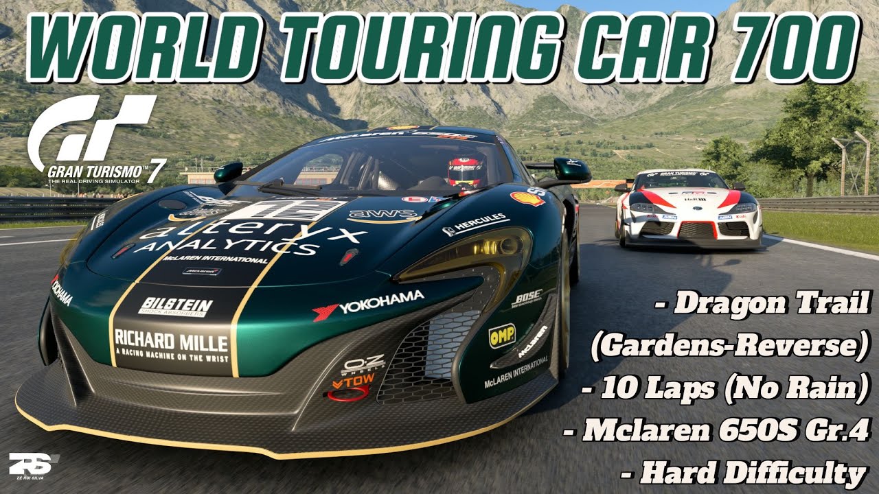 Gran Turismo 7 - World Touring Car 700 (Dragon Trail - Gardens Reverse) | Mclaren 650S Gr.4