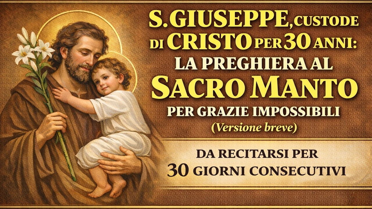 S Giuseppe, custode di Cristo per 30 anni: la preghiera al Sacro Manto per grazie impossibili