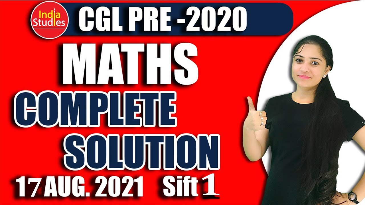CGL Pre Paper Solution II 17 August 2021 1st Shift | By Mona Ma'am