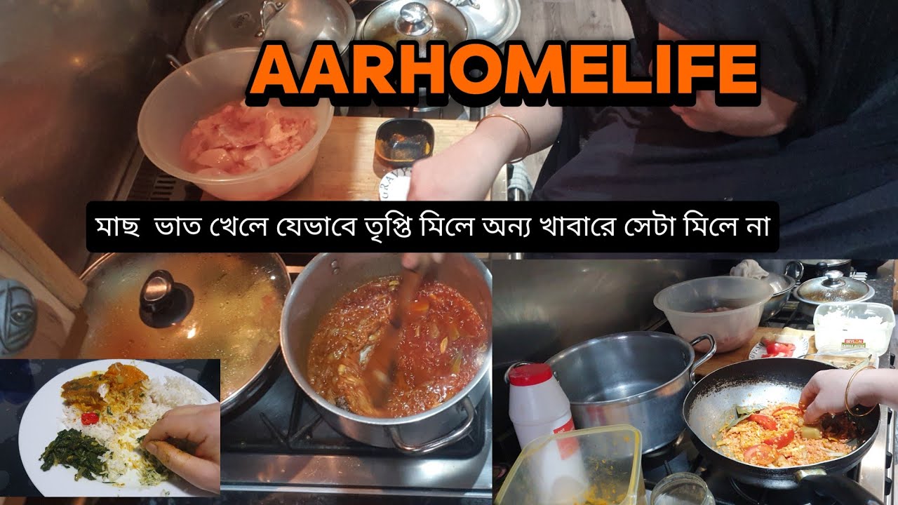 মাছ ভাত খাওয়ার তৃপ্তি টাই আলাদা।। মোরগের মাংস আর ডাল রান্না করলাম।।@AARHOMELIFE 