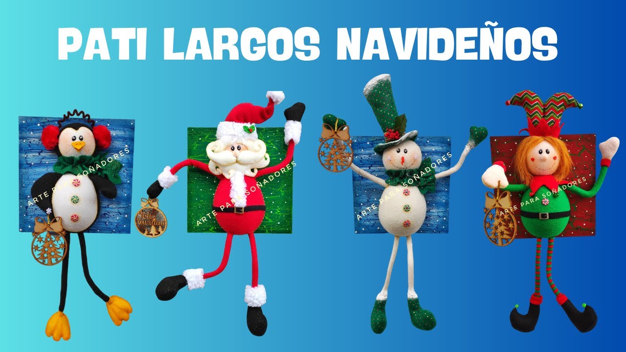 MUÑECOS PATILARGOS NAVIDEÑOS.