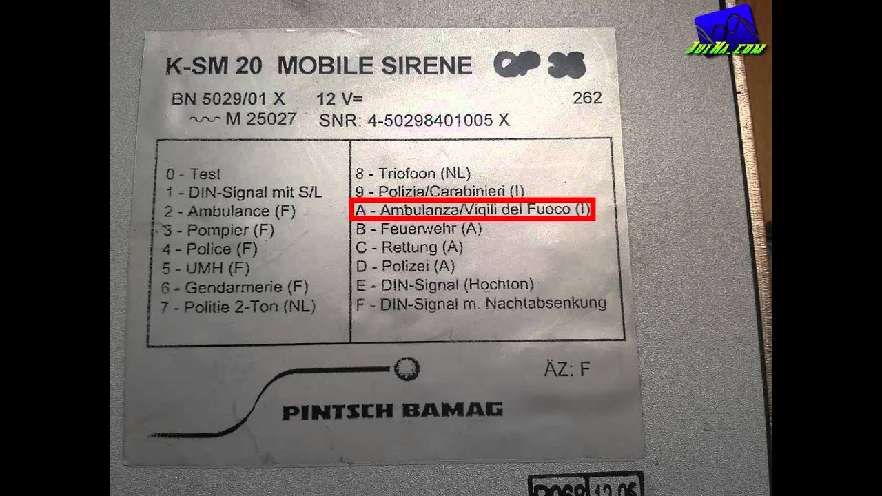 Pintsch Bamag K-SM 20 Klangfolgen