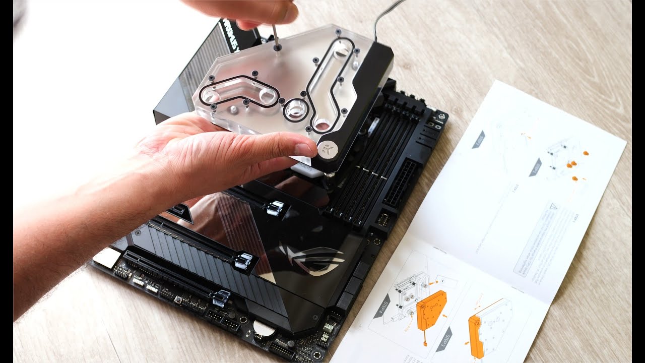 EK Quantum Momentum VRM Bridge ROG Maximus XII Formula D RGB : Unboxing & mount