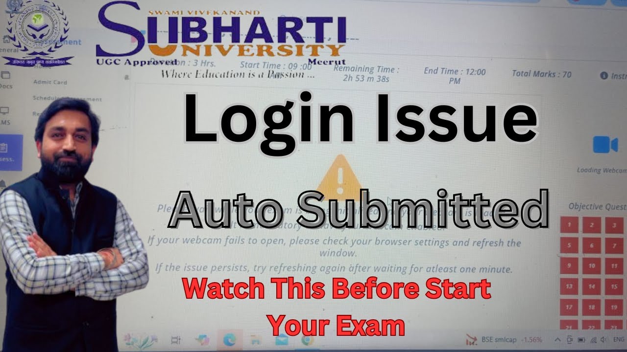 Subharti Online Exams: Solving Login Problems Faced by Many Students #distanceeducation #svsu