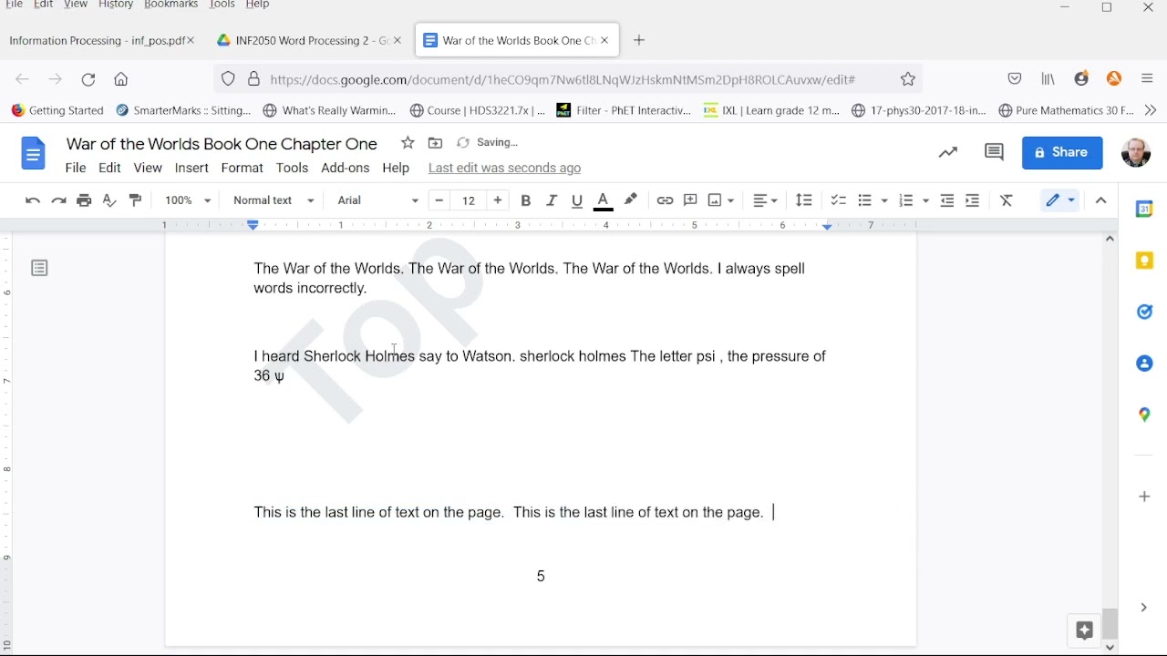 2.1.3: manage content flow; e g , controlling widows and orphans (Google Docs version)