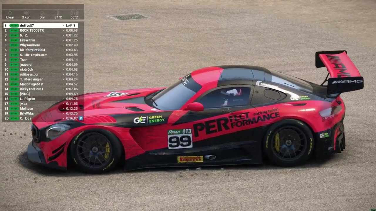 Online Race, Laguna Seca, Mercedes-AMG GT3, Automobilista 2