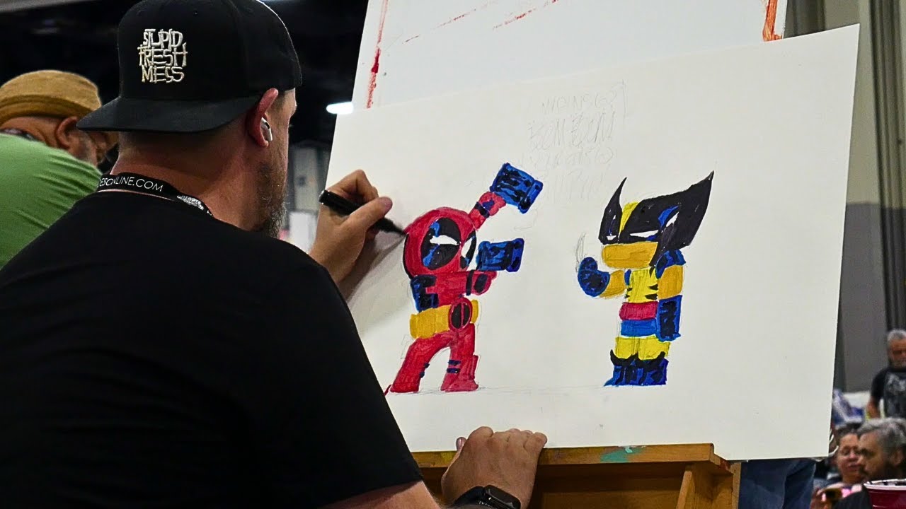 Skottie Young Creates his INSANE Auction Piece for Heroes Con 2024!