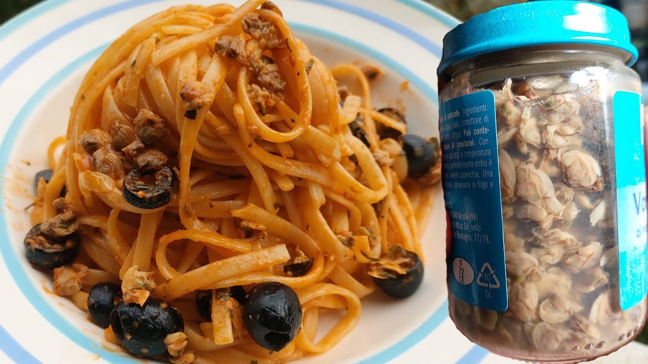 Ricetta: pasta con vongole sgusciate in barattolo; Il vasetto di vetro.