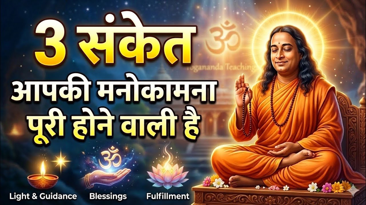 🕉️ 3 संकेत आपकी मनोकामना पूरी होने वाली है, इच्छापूर्ति साधना रहस्य🙏 Paramhansa Yogananda ji