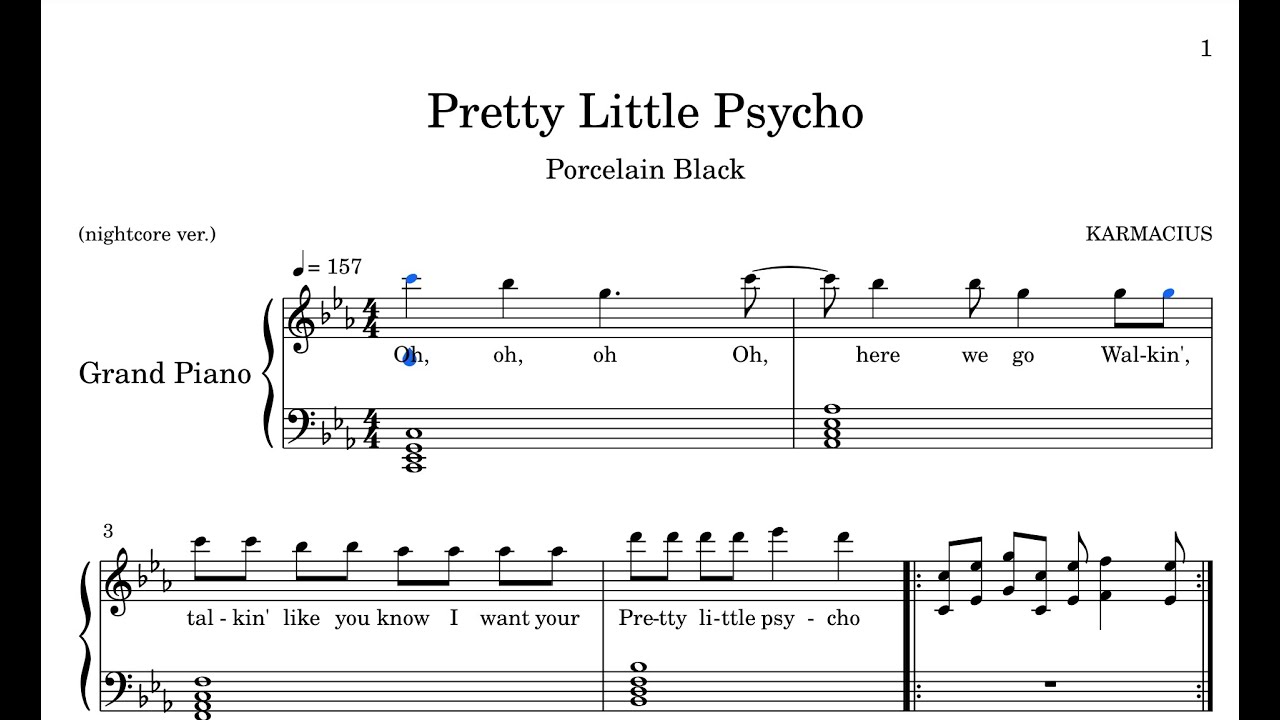 is it possible to play nightcore on piano? (pretty little psycho)