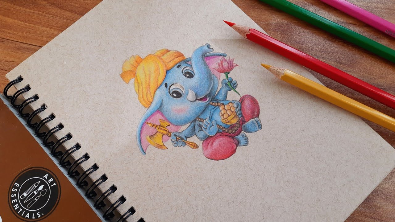 Drawing Little Ganesha 😍 // 30 DAYS - 10 DRAWINGS challenge