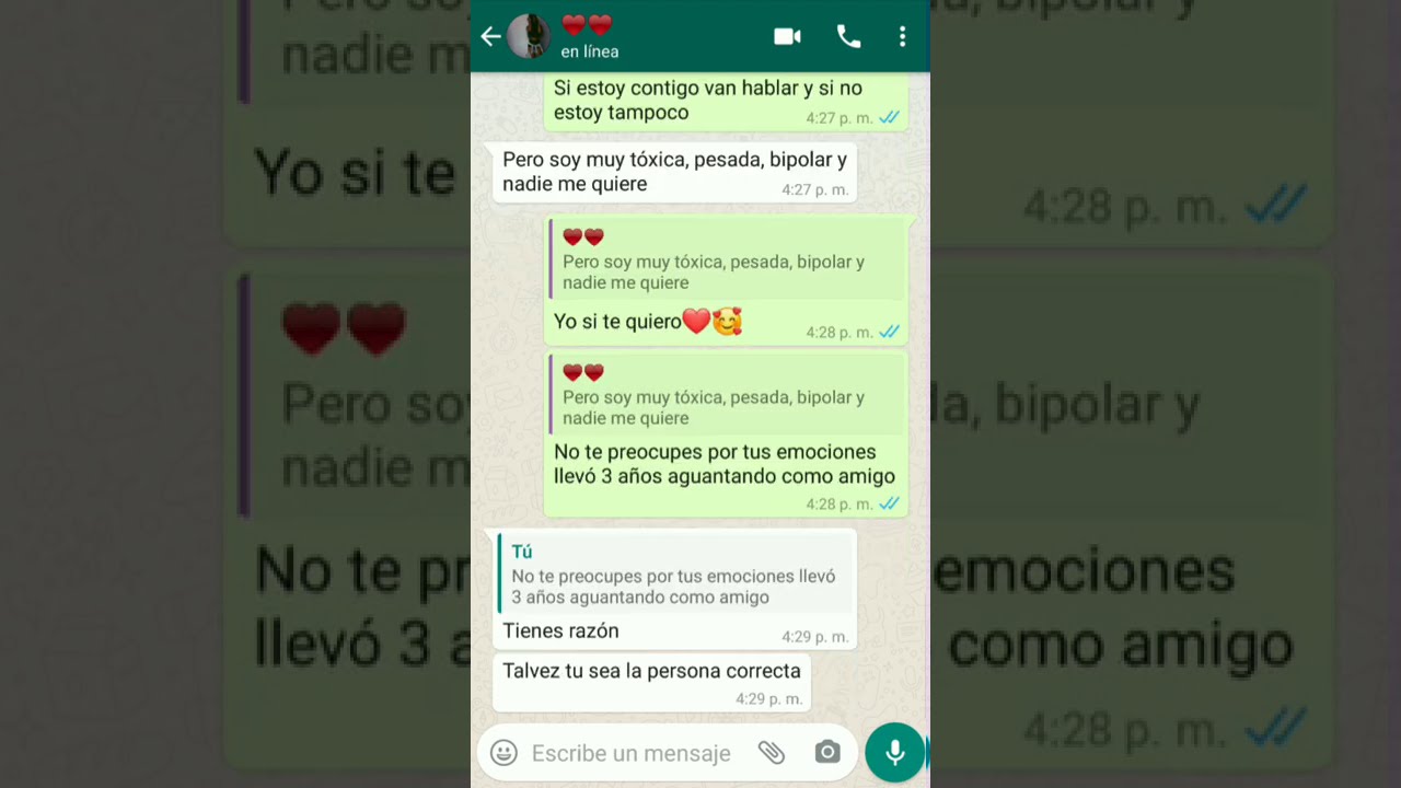 la conversación de amor más bonita de Whatsapp
