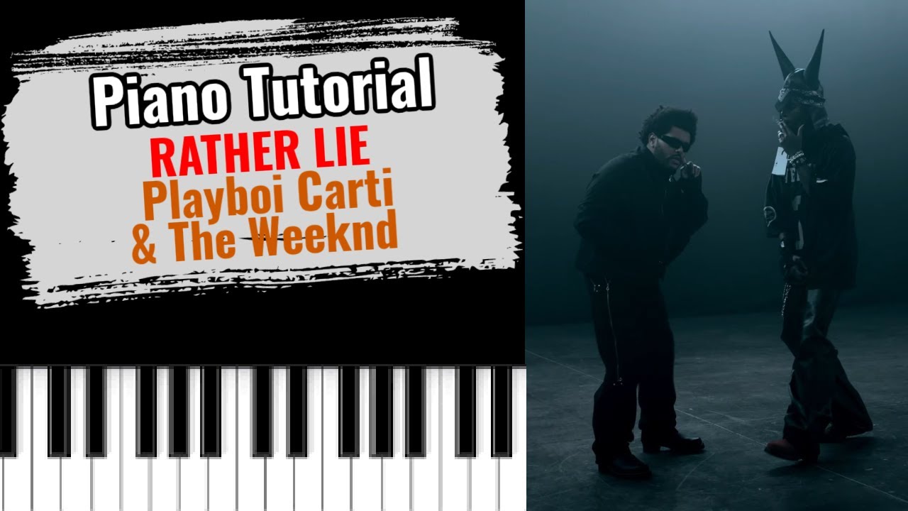 🎹RATHER LIE by Playboi Carti& The Weeknd (easy piano tutorial lesson free)