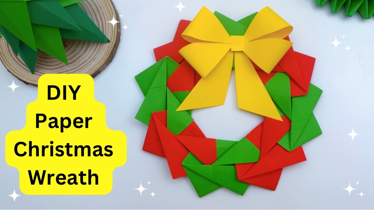 DIY Paper Christmas Wreath | Origami Paper Wreath | Christmas Craft Ideas | Paper Craft