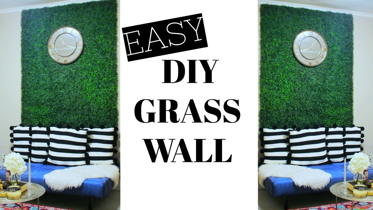EASY DIY FAUX GRASS WALL ⎮ GLAM UP ANY ROOM