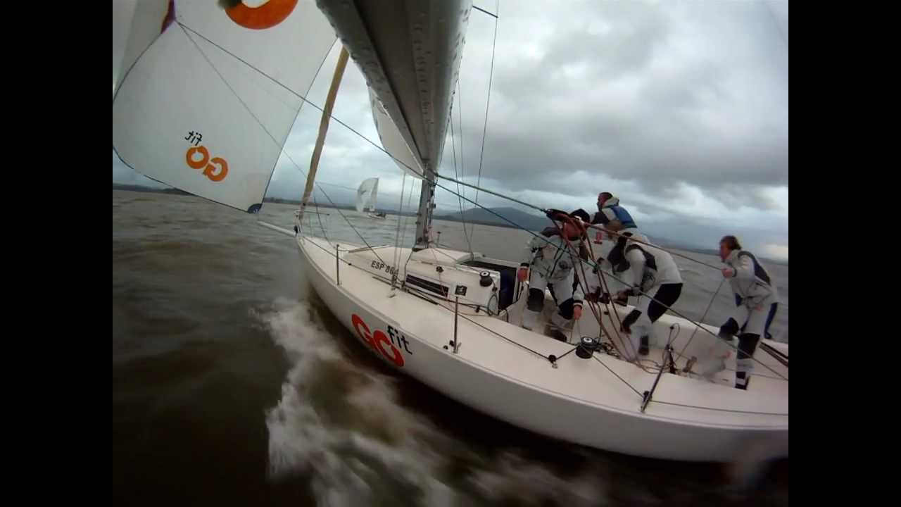 J80 GoFit Sailing in Santander - 18th December 2011 - Race 2. Recorded with Gopro