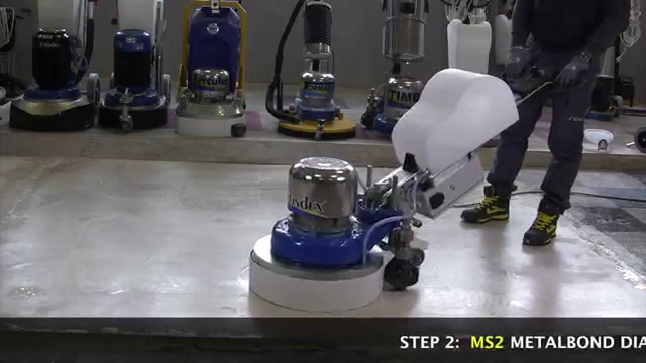 Marble floors How to grinding and polishing with Klindex Levighetor 650VS