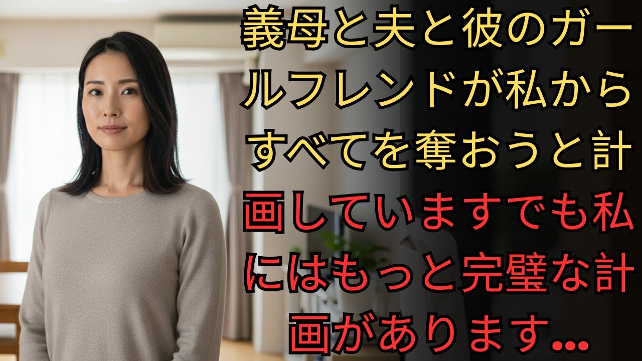 義母と夫と彼のガールフレンドが私からすべてを奪おうと計画していますでも私にはもっと完璧な計画があります...