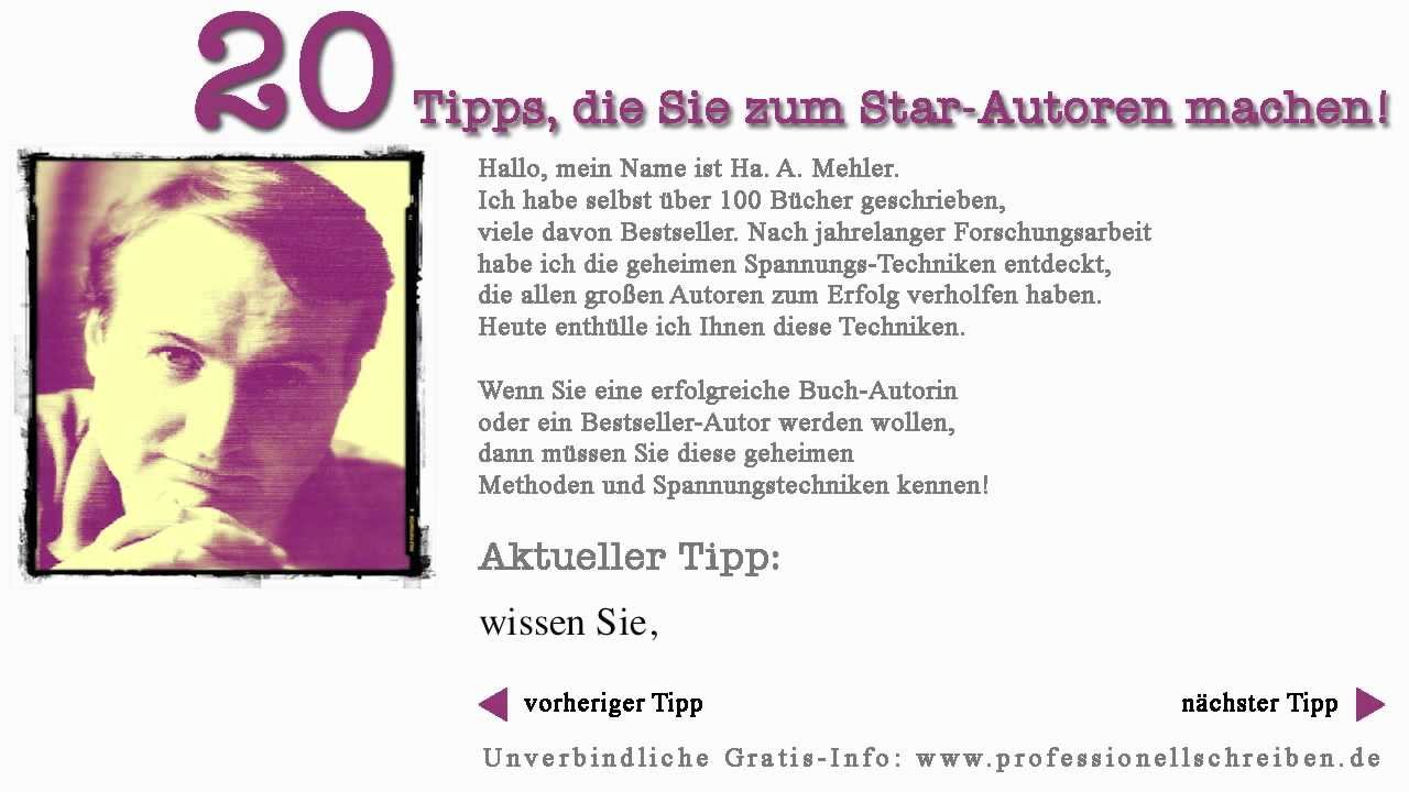Werden Sie Star-Autor wie King und Rowling - mit 20 Profi-Tipps! TIPP 7