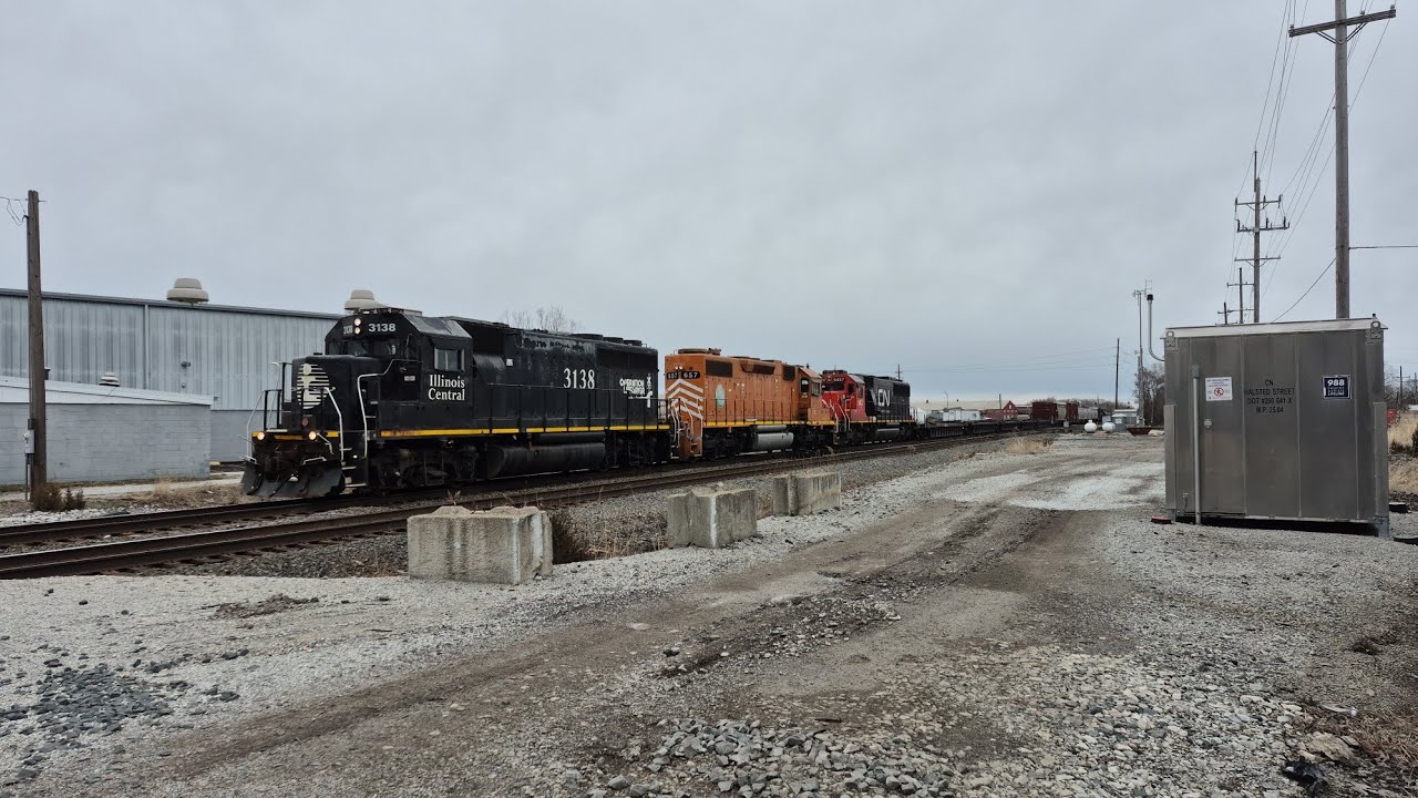 Railfanning the CN and UP/CSX Chicago Heights, IL 03/14/26 w/ IC OLS GP40R led L515 and more!!!