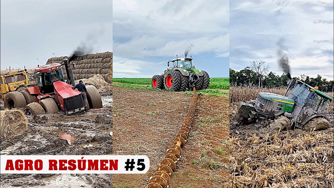 ¡Tractores Atascados,Un Fendt 1050 tirando un rolo colonizador y más!🚜💨 | Agro Resumen #5
