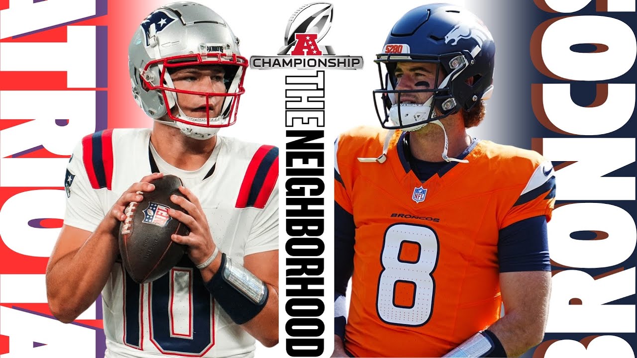 Broncos vs Patriots LIVE AFC Championship Game | The Neighborhood