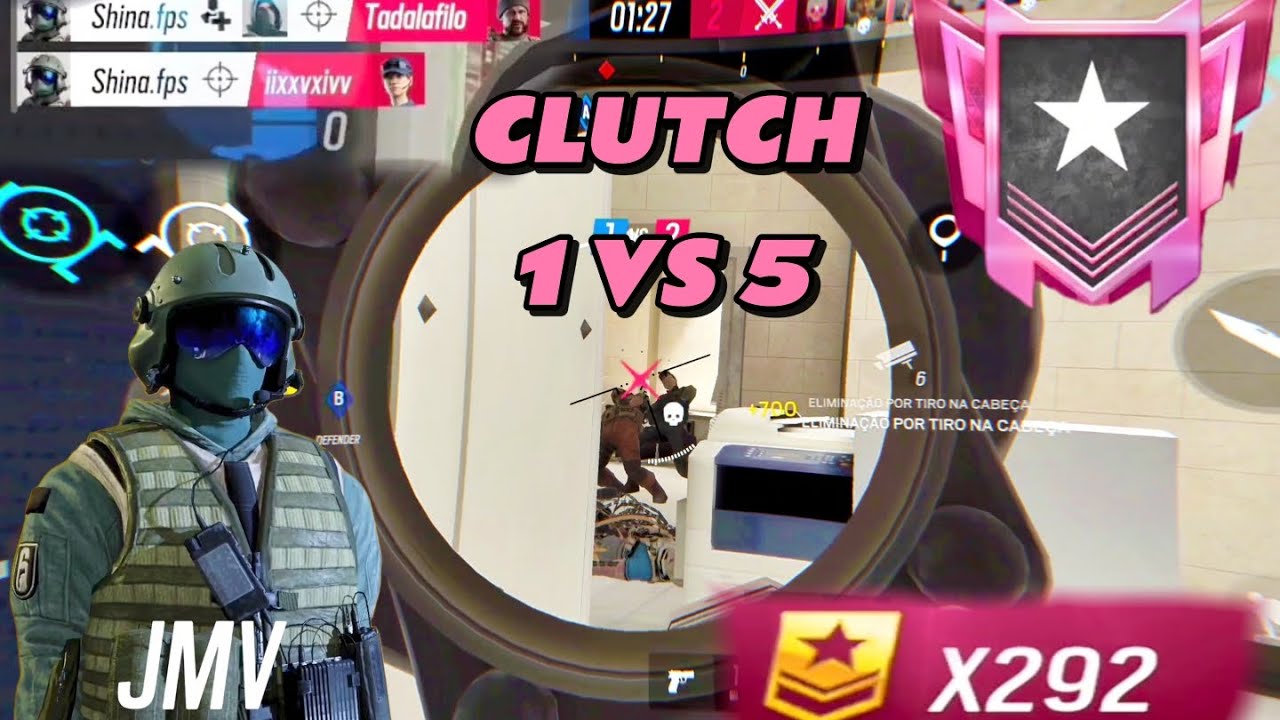 RAINBOW SIX MOBILE CLUTCH 1 VS  5  BANK