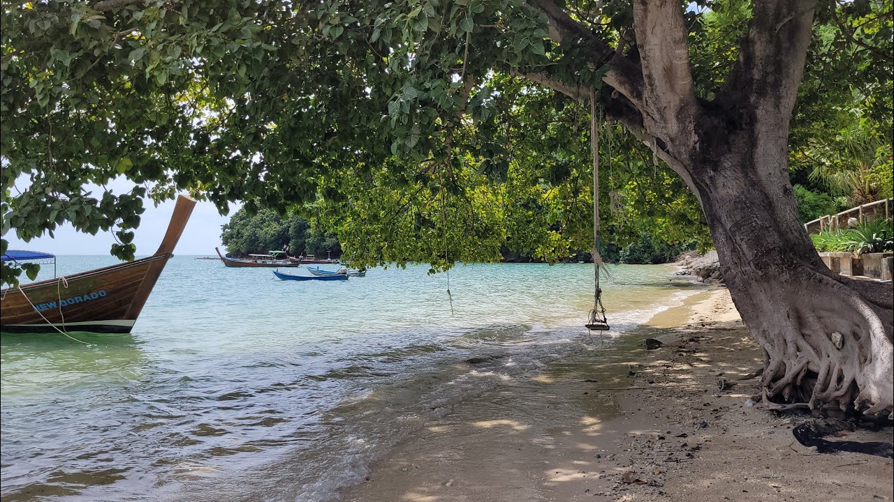 Thailand, Phuket, Ao Yon Beach walking tour 4K UHD - cozy and beautiful place for relax with seaview