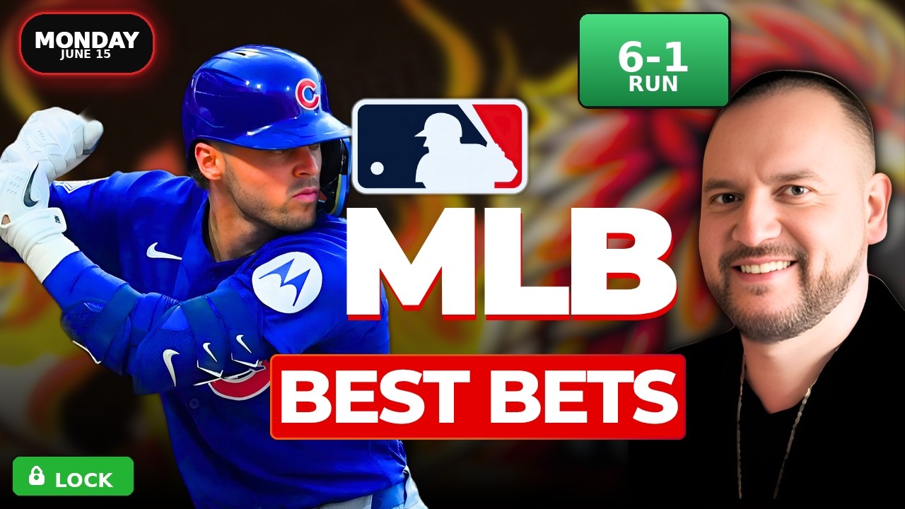 6-1 RUN!! ~ MLB PICKS TODAY Monday (6/15/26) NRFI FREE Best Bets & Player Props Predictions