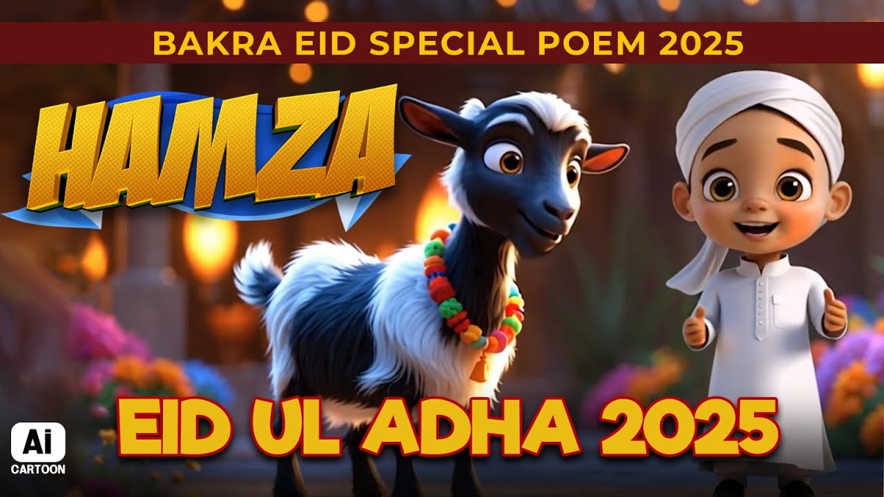 Bakra Eid Special Poem 2025 | Eid Ul Adha 2025 | Hamza AI Cartoon Series | Kids Madani Channel