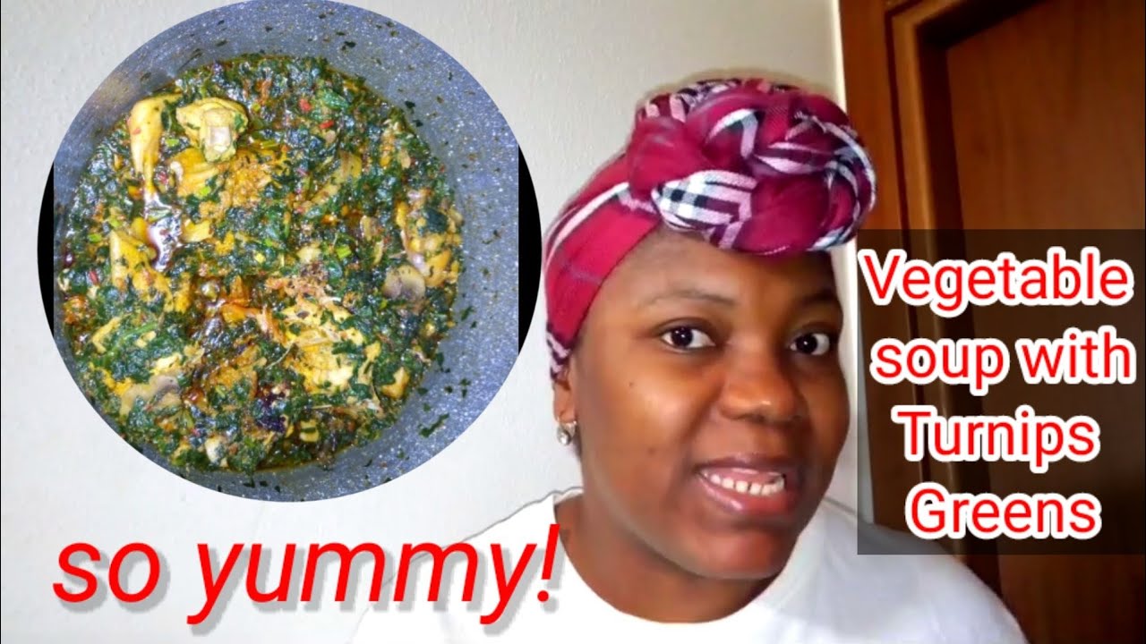 How to make vegetable soup|Using Turnip Greens & spinach|Nigerian recipes