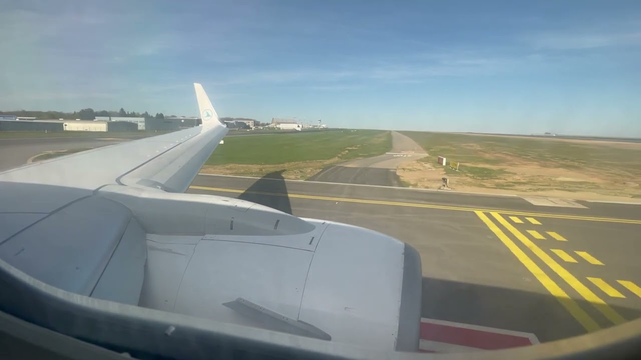 Luxair Luxembourg Airlines Boeing 737-700W take off from Luxembourg-Findel airport (Luxembourg)