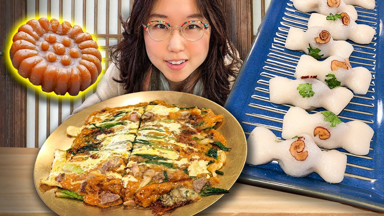 KOREAN SEAFOOD PANCAKES ft Rice Cakes (Busan Day 10)