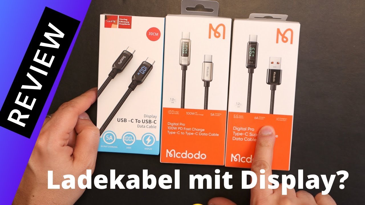 Wie schnell lädt das Handy? USB-C Ladekabel mit Ladedisplay 😁 McDodo und SooPii im Review